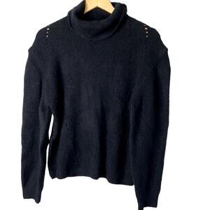 TOPSHOP Sweater Women 8-10 Turtleneck Black Soft Minimalist NWT
